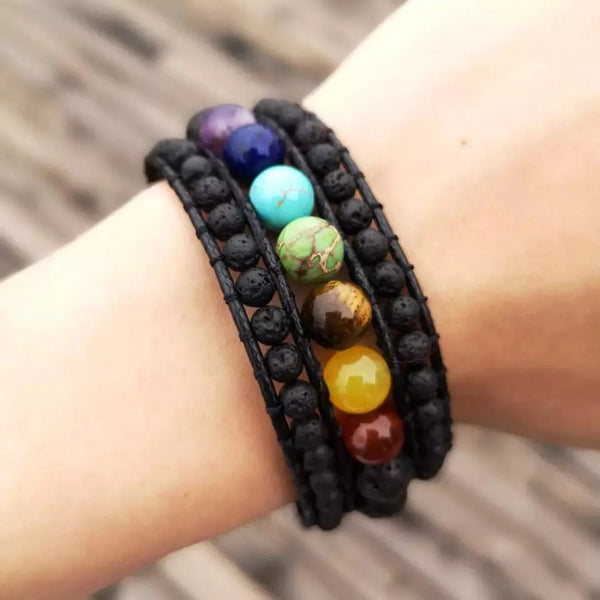 7 Chakras Balancing Cuff Bracelet