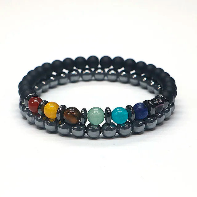 7 Chakra Balance & Weight Loss Support Magnetic Bracelets