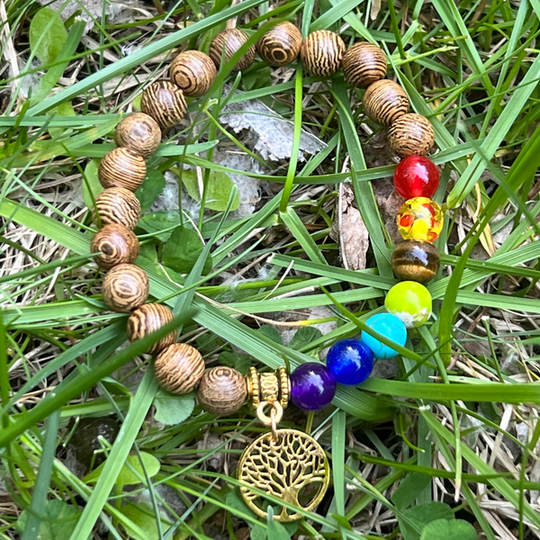 7 Chakra Sacred Bracelet With Sandalwood