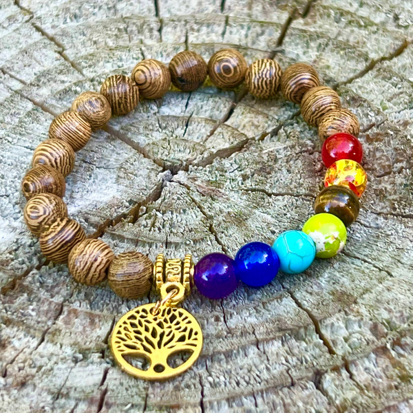 7 Chakra Sacred Bracelet With Sandalwood