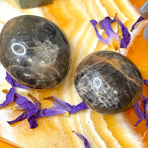 Black Moonstone Palm Stones