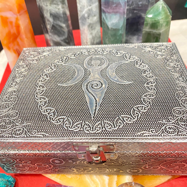 Trinket Box - Goddess Metal Punch Design