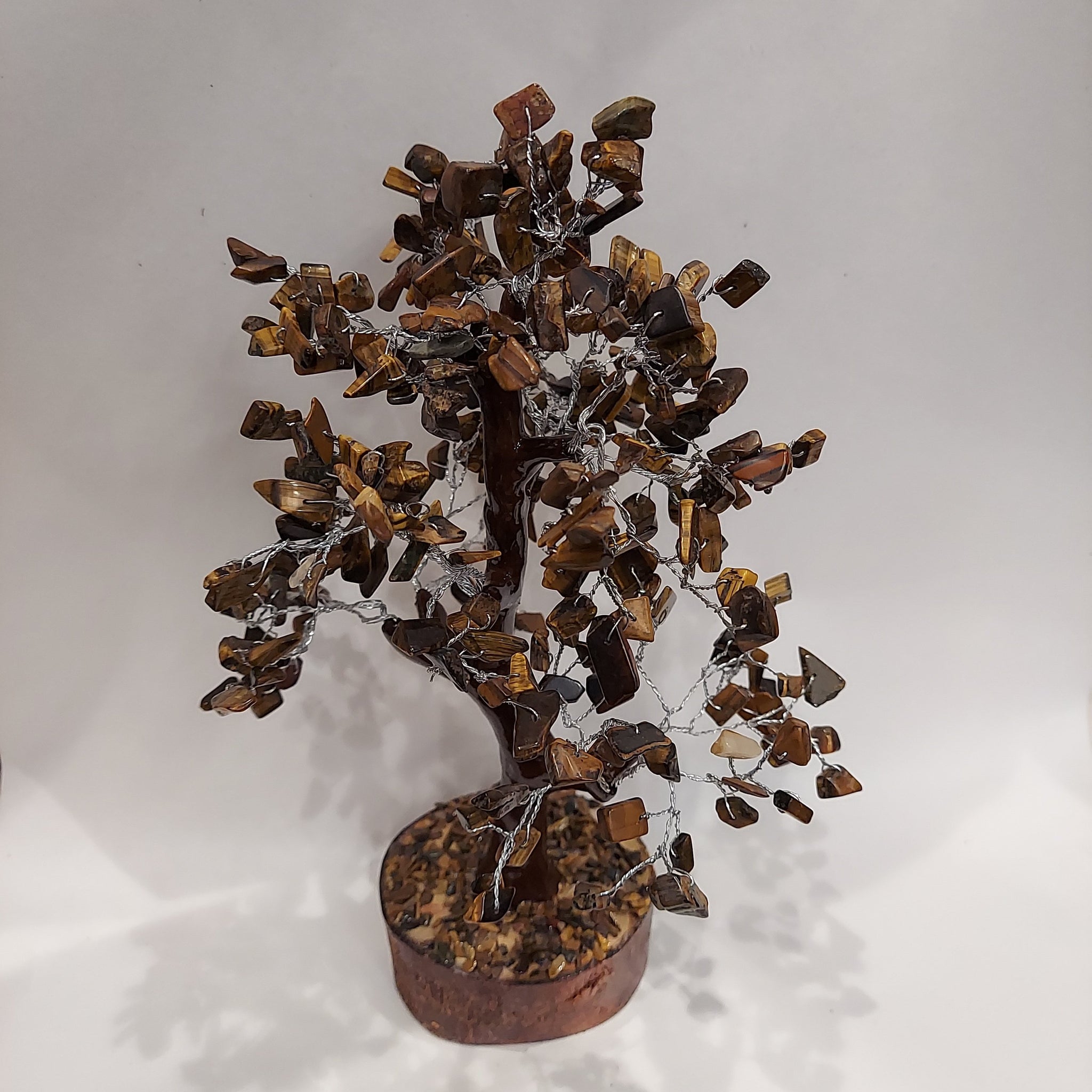 Tigers Eye Wood Base 11 Money Tree