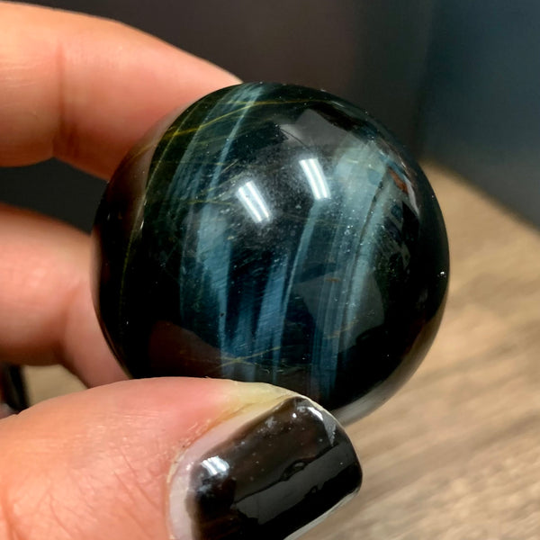Blue Tigers Eye Small Sphere 38mm
