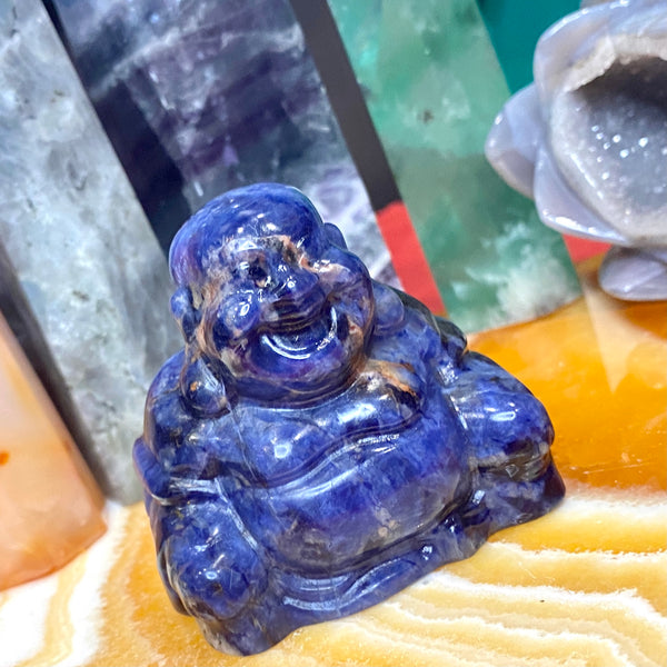 Gemstone Laughing buddha carving