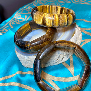 Tiger Eye Stretch Bangle Bracelet