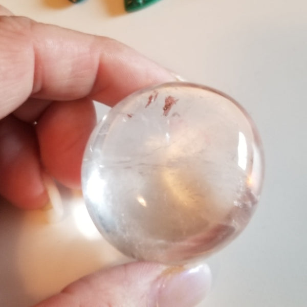 Quartz Crystal Palm Stone