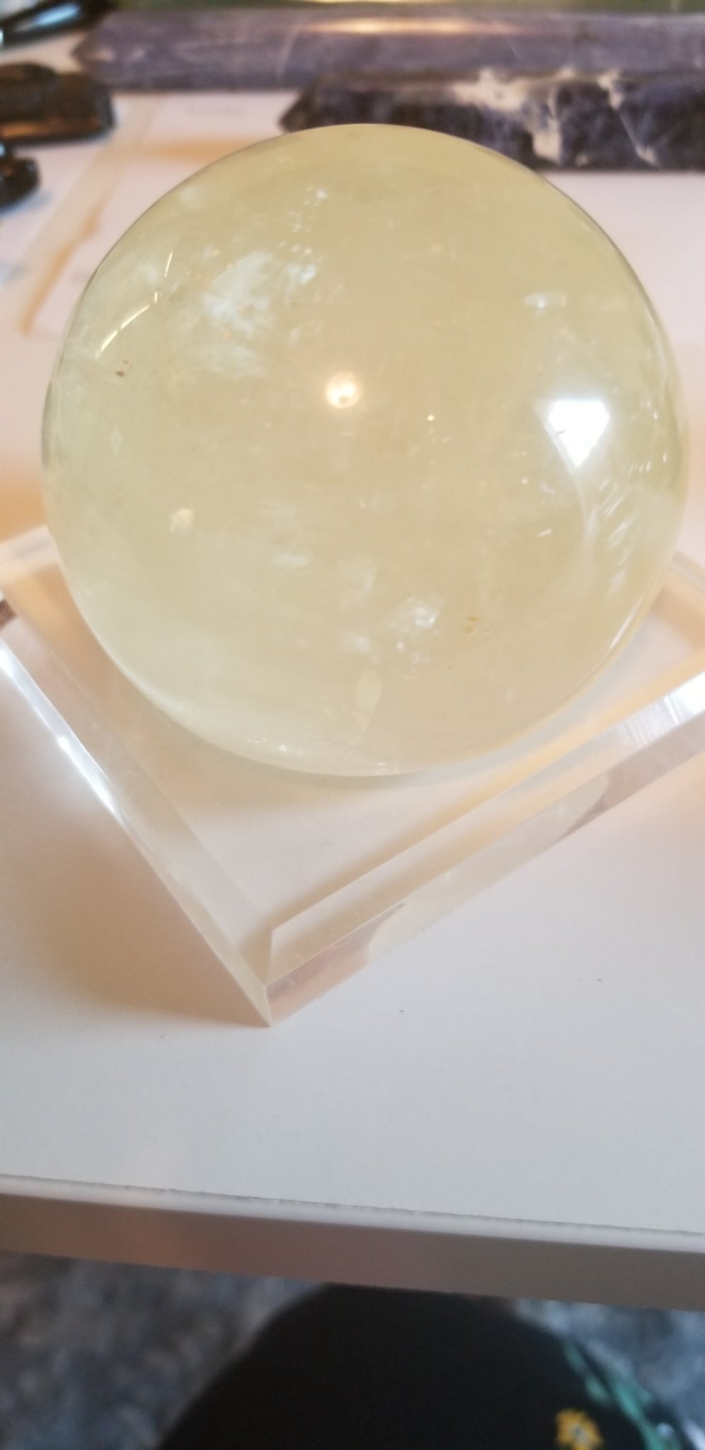 Calcite Sphere with Stand