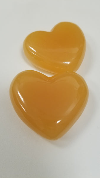 Orange Calcite 2 inch Heart