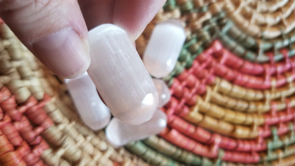 Selenite Bullet Pocket Stone