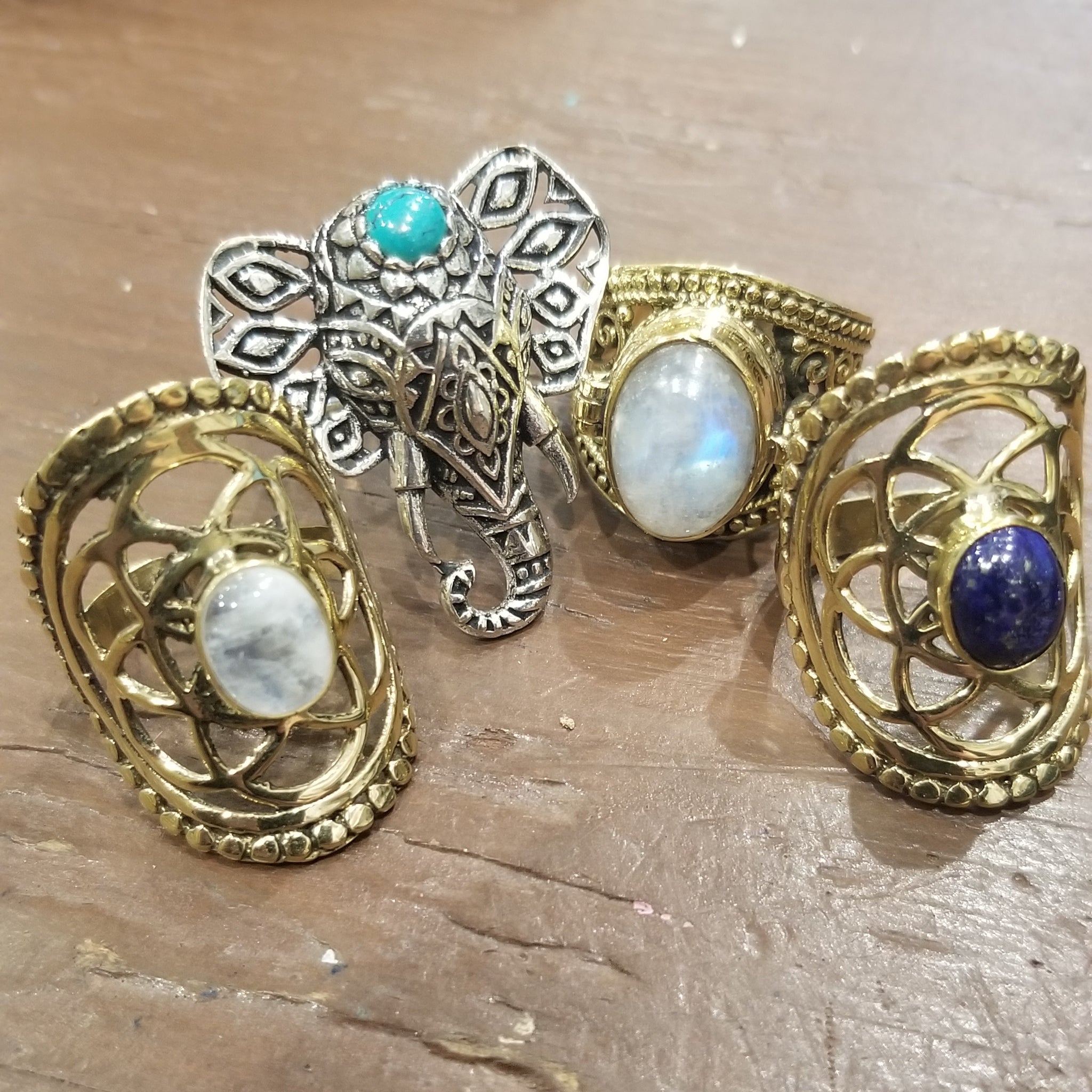 Boho Style Multi Stone Assorted Rings