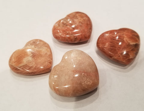 Peach Moonstone Hearts