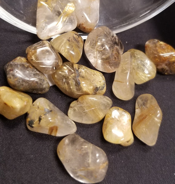 Rutile Quartz Pocket Stone