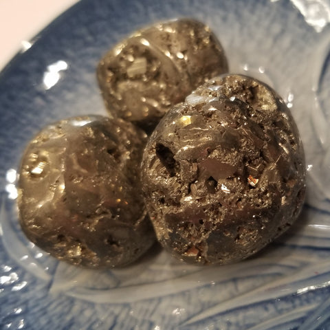 Natural Peruvian Pyrite Tumbled Stones