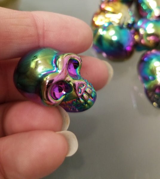 Rainbow Aura Skull 1.25”