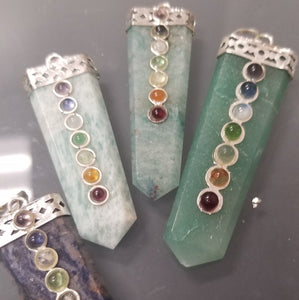 Chakra Dagger Style Gemstone Pendant