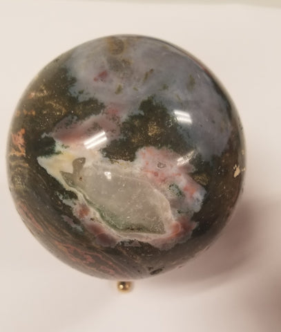 Ocean Jasper Sphere With Stand