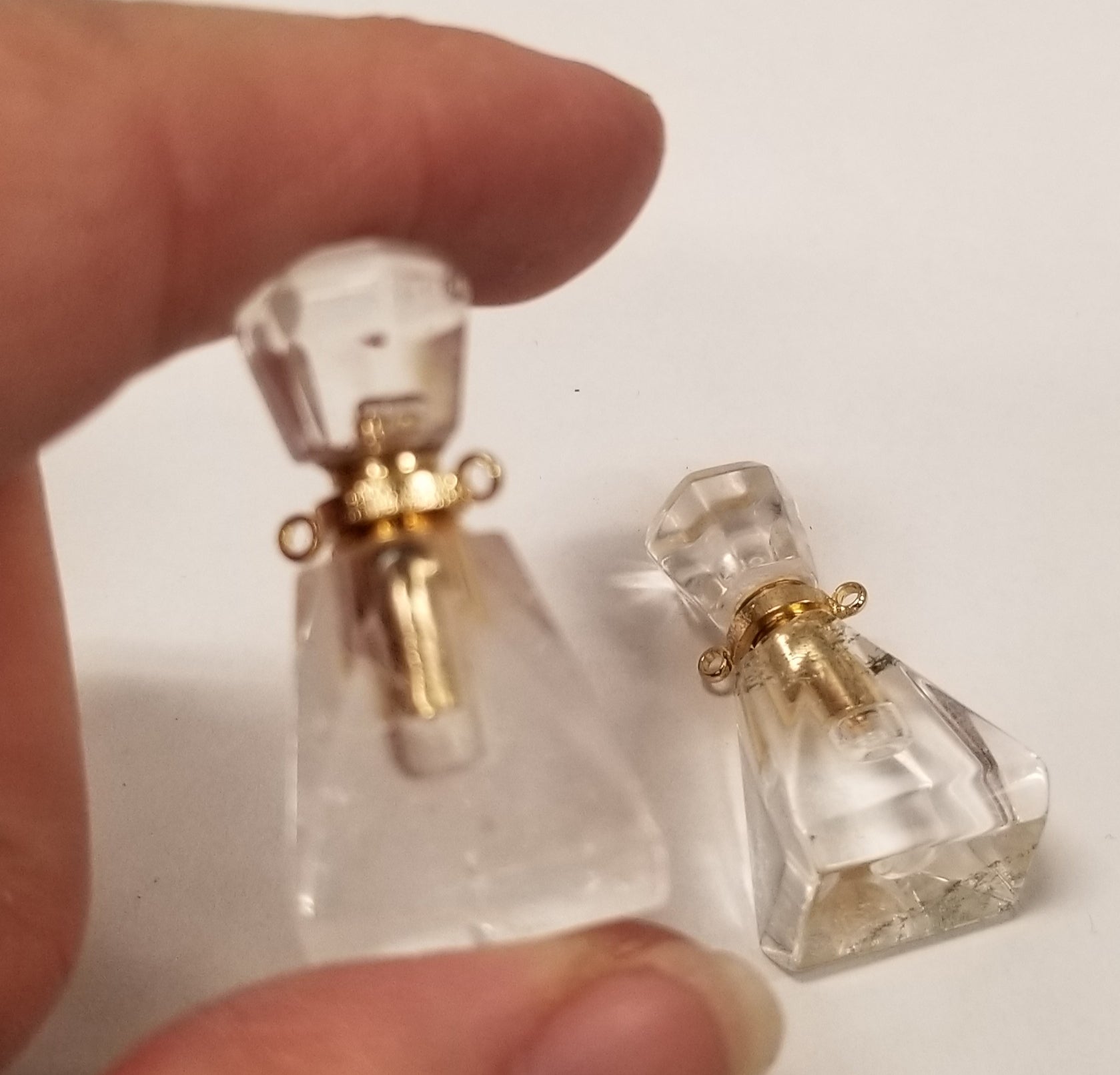 Crystal Perfume Bottle Pendant