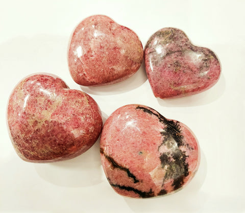 Rhodonite Heart Carving