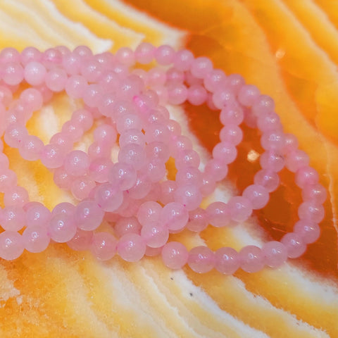 Rose Quartz 6mm Round Stretch Bracelet