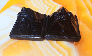 Obsidian Egyptian Pyramid Carving