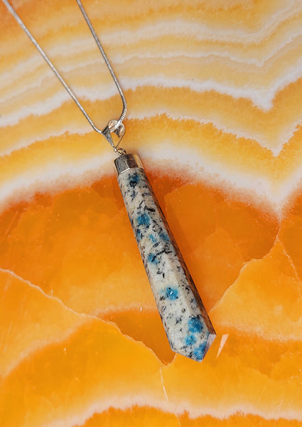 Sterling Silver Gemstone Freeform Dagger Necklace