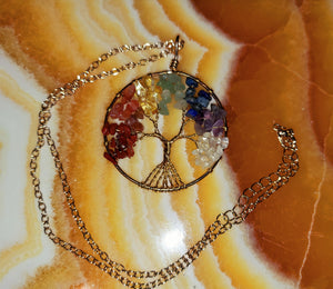 Tree of Life Pearl Pendant Necklace in Gold Fill