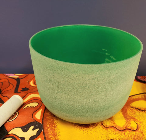 Heart Chakra Green Note F Singing Bowl 10 inch