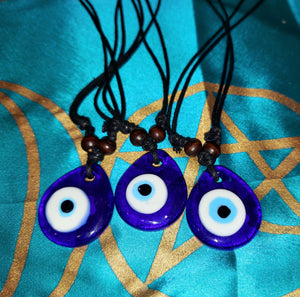 Evil Eye Adjustable Cord Necklace