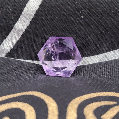 Ametrine Hexagon Carving