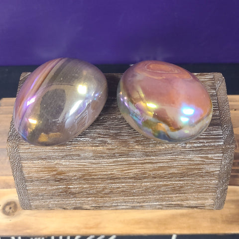 Aura Finish Polychrome Jasper Palm Stones