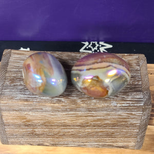 Aura Finish Polychrome Jasper Palm Stones