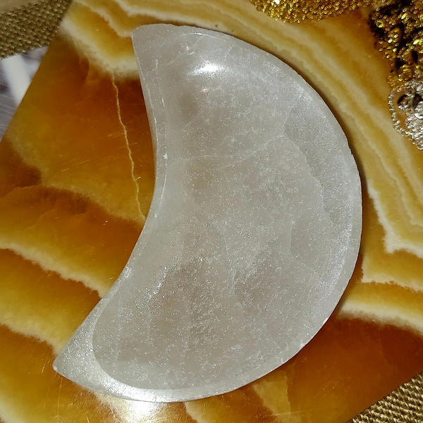 Selenite Moon Bowl | Assorted Sizes