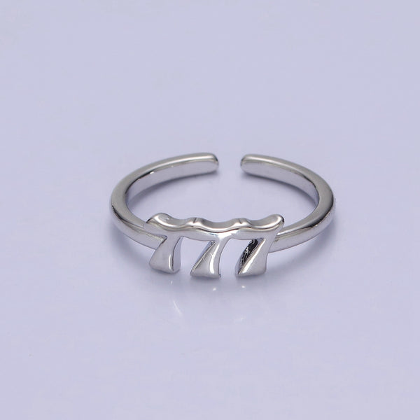 Silver Angel Number Ring