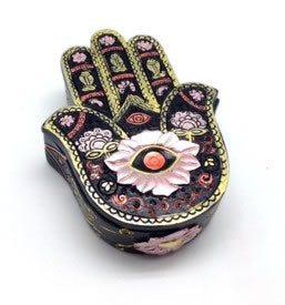 Hamsa Gold and Black hand box