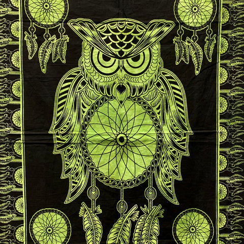 Owl Dreamcatcher Tapestry