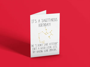 Snarky Sagittarius Birthday Card