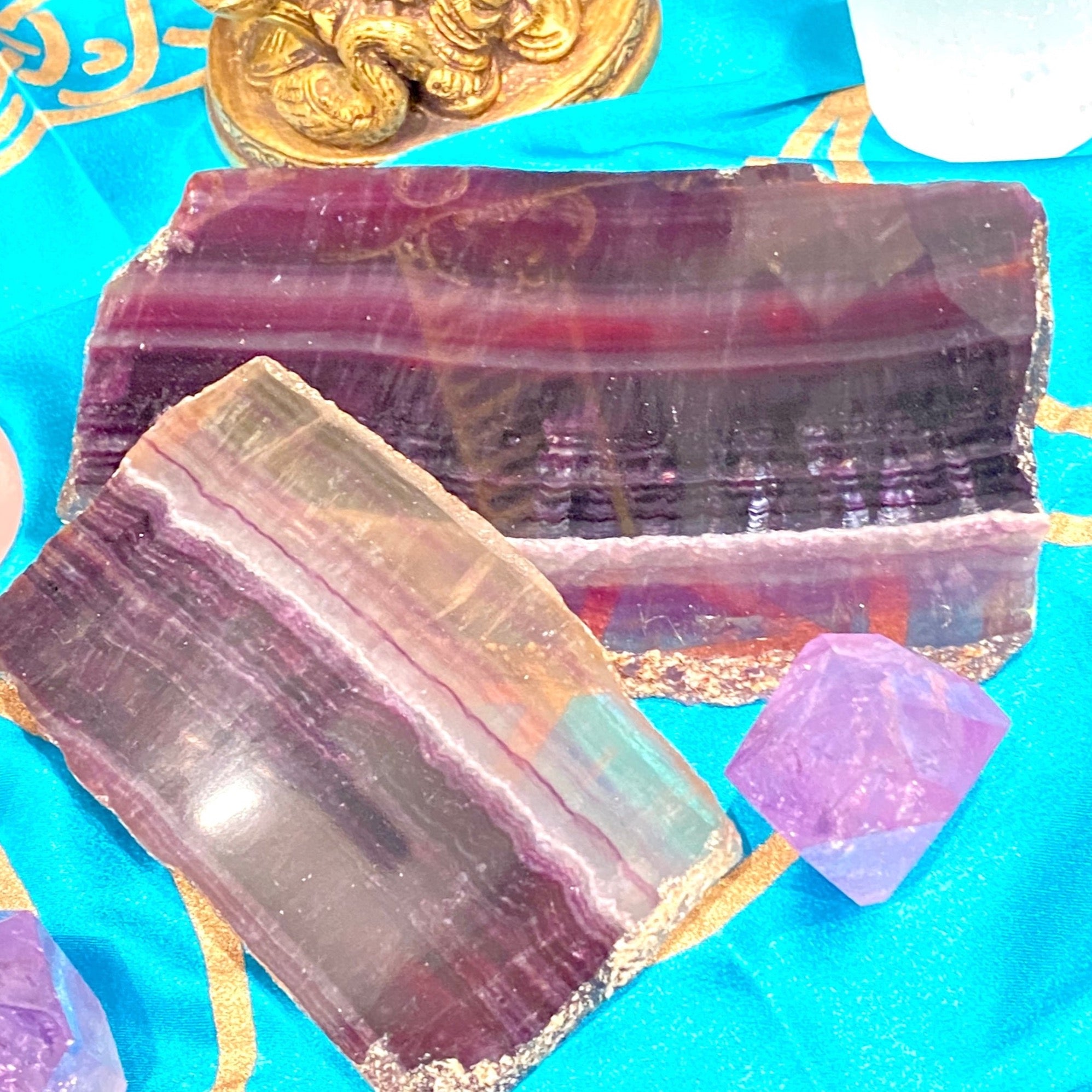 Rainbow Fluorite Slab