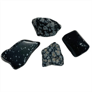 Snowflake Obsidian small tumbled stone