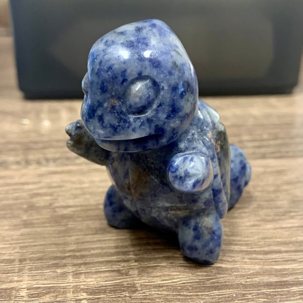 Squirtle Carving in Opalite, Obsidian or Sodalite