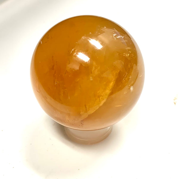 Honey Yellow Calcite sphere 40mm to 45mm