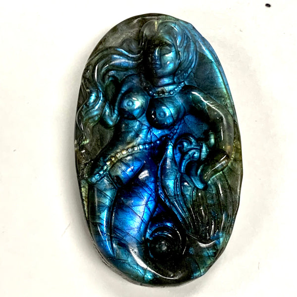 Labradorite Mermaid Carving