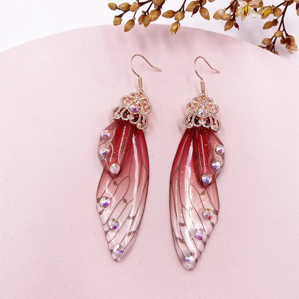 New Handmade Fairy Wing Earrings Insect Butterfly Wing