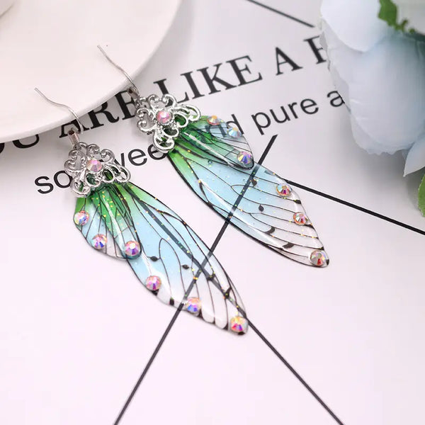 New Handmade Fairy Wing Earrings Insect Butterfly Wing