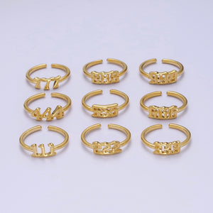 Gold Angel Number Ring