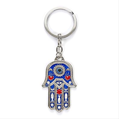 Fatima Evil Eye Enamel Keychain