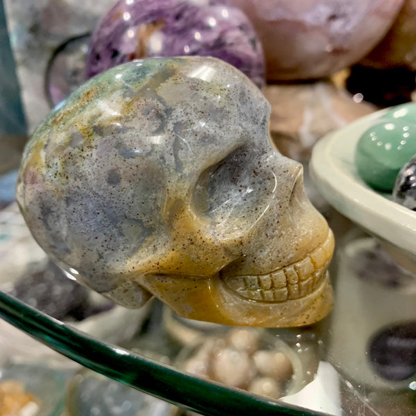 Ocean Jasper Skull - 3”