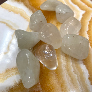 Sulfur Quartz Tumbled Pocket Stone