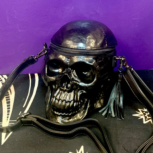 Purse - Full Skull in Black Vinyl