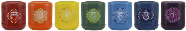 7 Chakra Chime Candle Holder Set | 5 inch